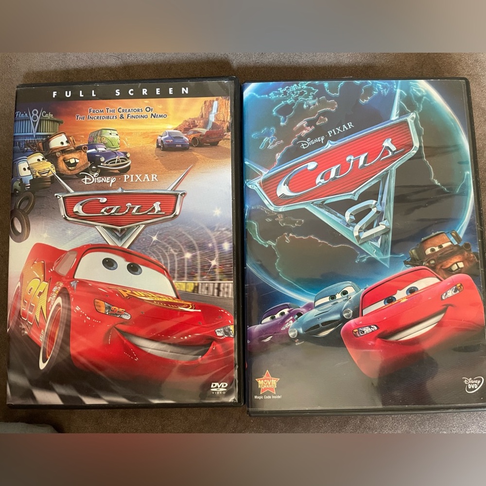 Disney Pixar Cars and Cars 2 DVD’s